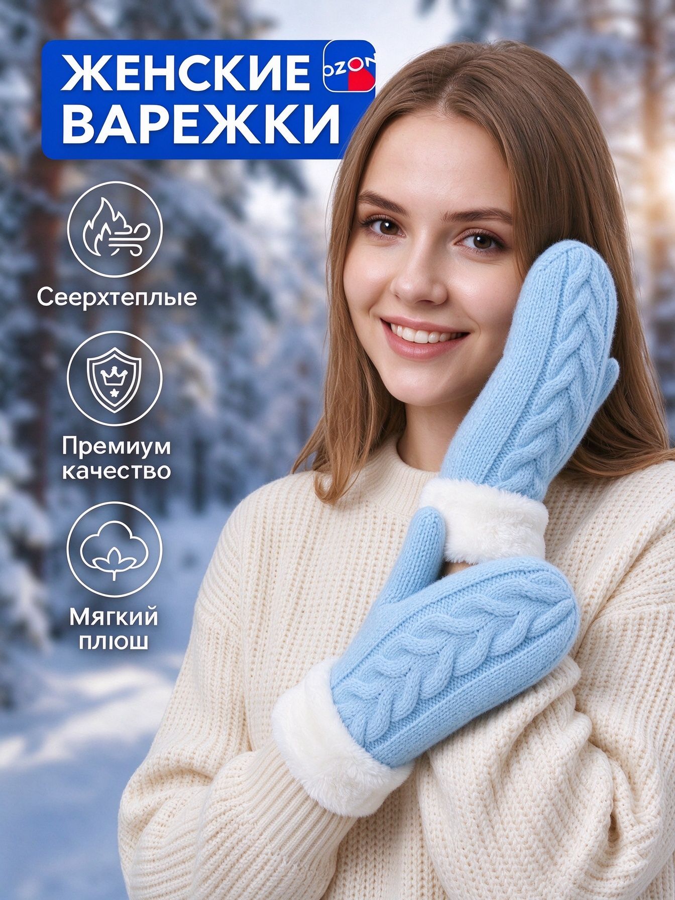Варежки для женщин