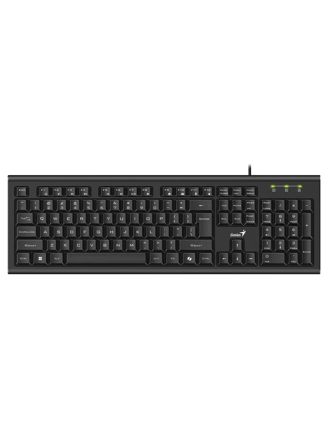 Клавиатура проводная Genius KB-113, USB, мембранная, клавиша функции (Fn), черный