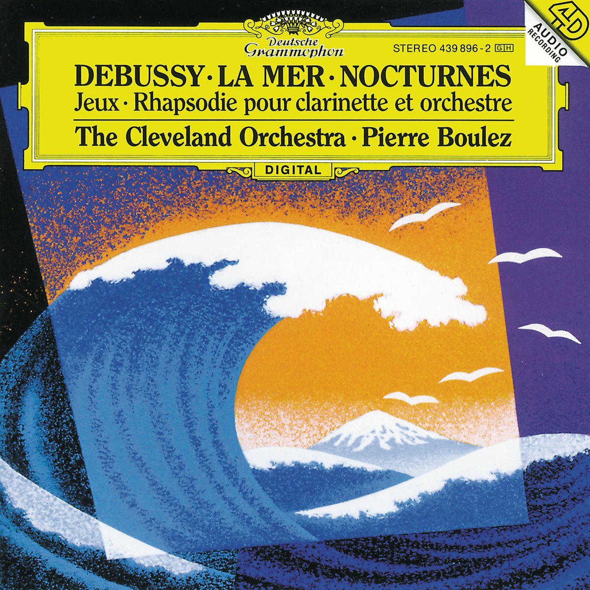Музыка CD Debussy-The Cleveland Orchestra Pierre Boulez-La Mer Nocturnes Jeux Rhapsodie Pour Clarinette Et Orchestre/> New