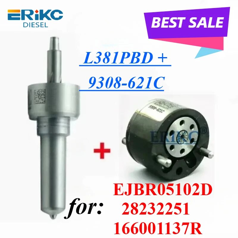 EJBR05102D ( 28232251 ) Запасные части дизельного инжектора, сопло L381PBD + 9308z621c, ремонтные комплекты 7135-646 для Euro4 Delphi 166001137 Р