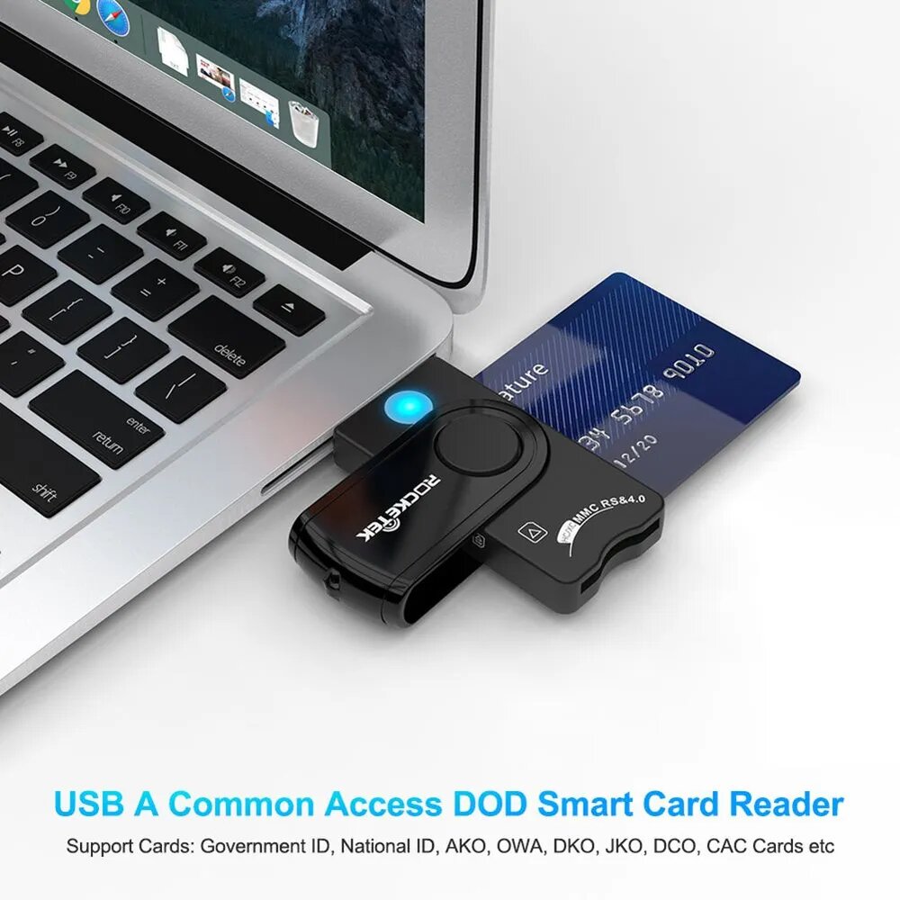 USB 2.0 смарт-кард-ридер для банковских и государственных IC-карт, SD/TF/SIM