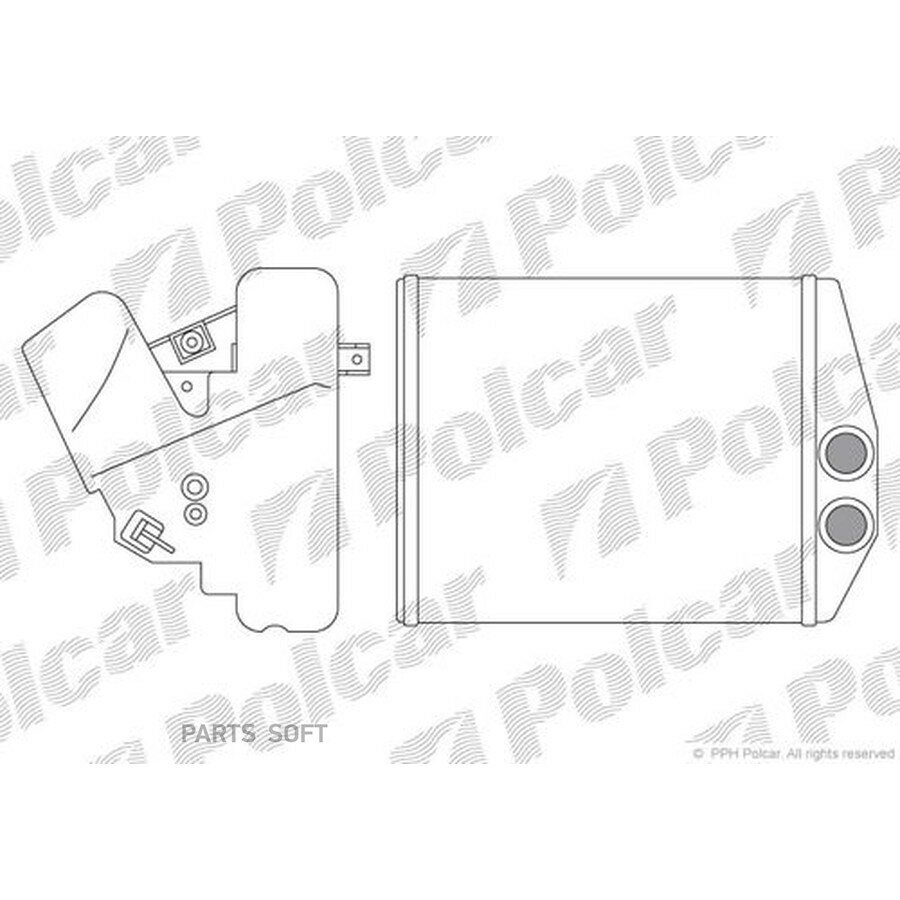 Радиатор печки Opel Signum, Vectra C, Saab 9-3. от официального дистрибьютора, POLCAR, артикул 5518N82