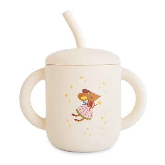 Кружка Mushie fairy mice с трубочкой, 175 мл