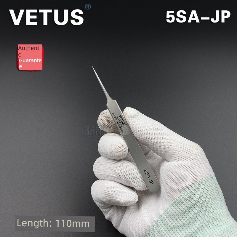 Пинцеты из нержавеющей стали VETUS 5SA-JP с тонкими концами, высокоточная модель для ремонта