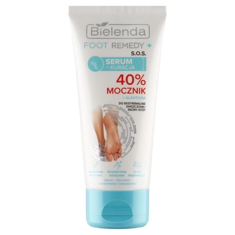 Крем для ухода за кожей Bielenda Foot Remedy+, сыворотка-уход SOS для экстремально поврежденной кожи стоп, 40% мочевины, 50 мл