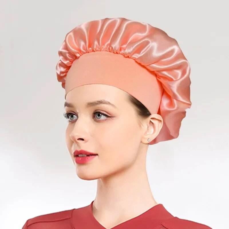 Женские шапочки для сна из искусственного шелка Розовый, Skin Pink