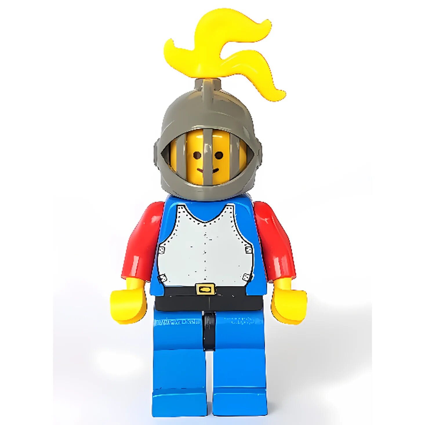 Минифигурка Lego Castle Breastplate - Blue with Red Arms, Blue Legs with Black Hips, Dark Gray Grille Helmet, Yellow Plume cas180 U