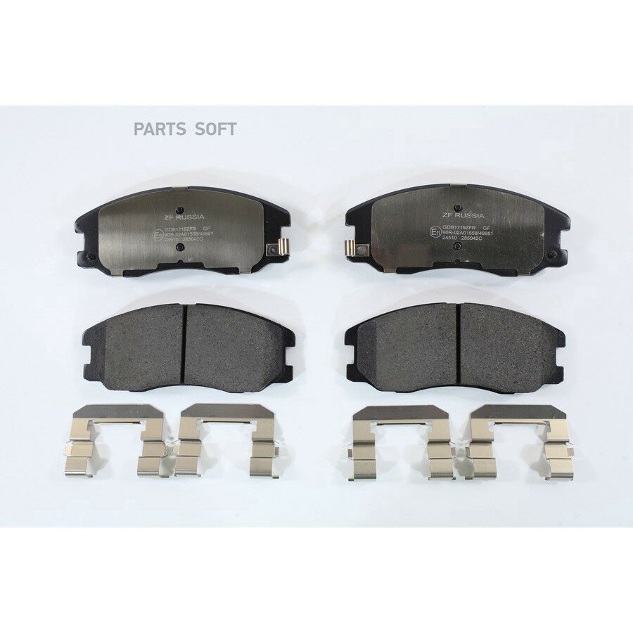 Колодки дисковые передние!\ Opel Antara, Chevrolet Captiva 2.0/2.0CDTi/2.4/3.2 06> ZF RUSSIA GDB1715ZFR