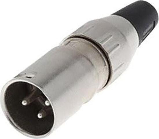 DELTRON 701-0300 Вилка; XLR; "папа"; PIN: 3; прямой; на провод; пайка; посеребренные, 1шт