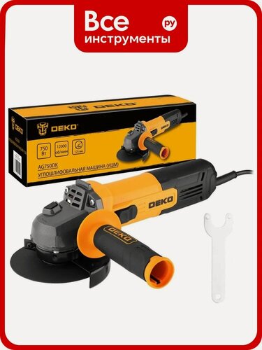 Изображение товара Углошлифовальная машина DEKO (УШМ) AG750DK, 125 мм, 750 Вт 083-1023