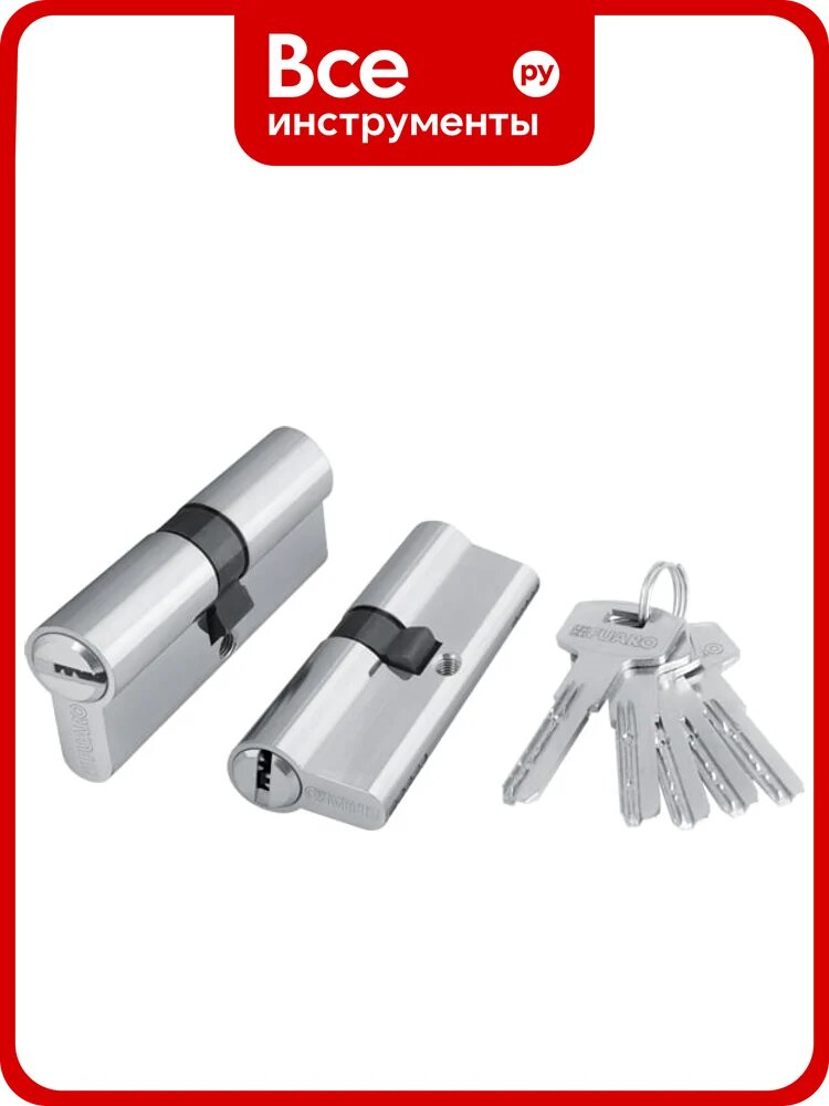 Цилиндровый механизм Fuaro 200 ZA 70 mm /30+10+30/ CP хром 5 кл. 40341