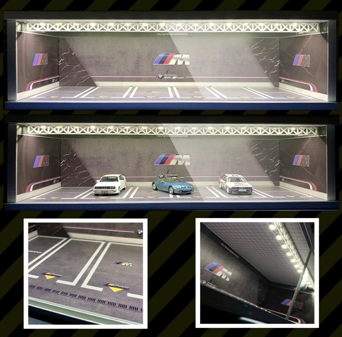 Диорама Geechan x MC Hobby 1:64 гараж BMW M Carport с LED-подсветкой