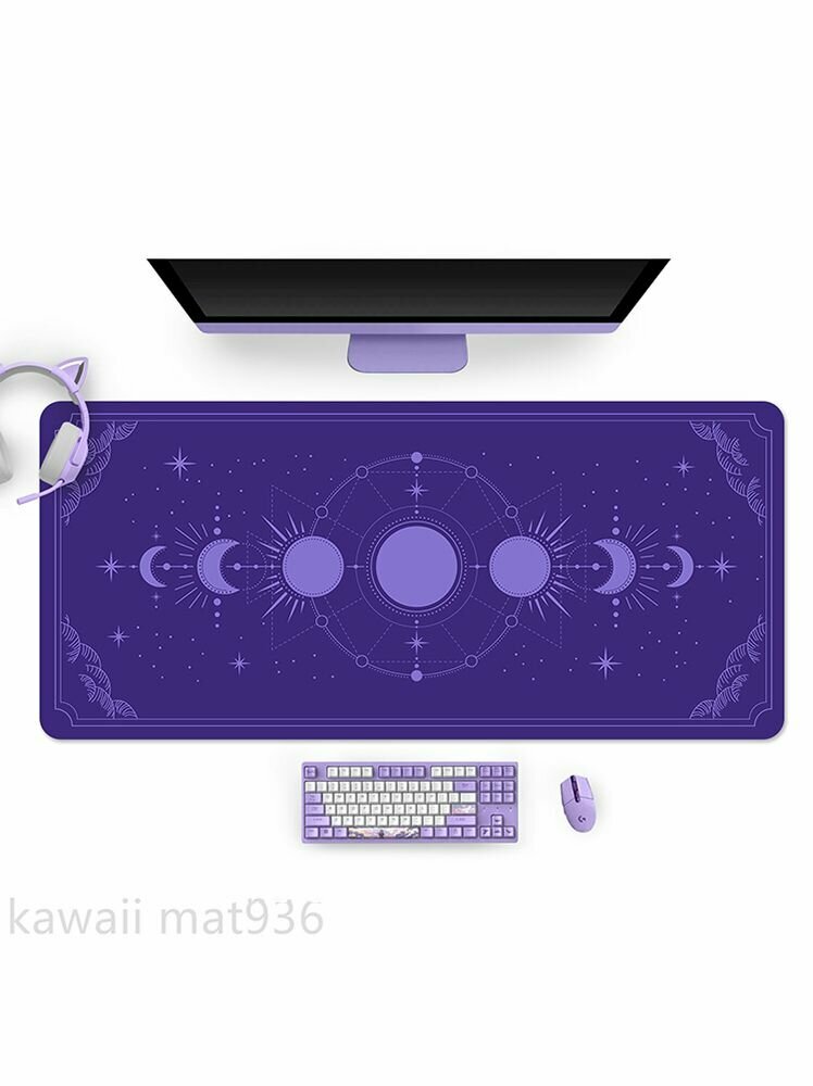 Игровой ковер Sailor Moon "Сейлор Мун" для рабочего стола, нескользящий, 40 см x 90 см, фиолетовый