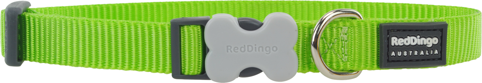 RedDingo Нейлоновый ошейник Травяной зеленый L для крупных собак, стираемый и прочный