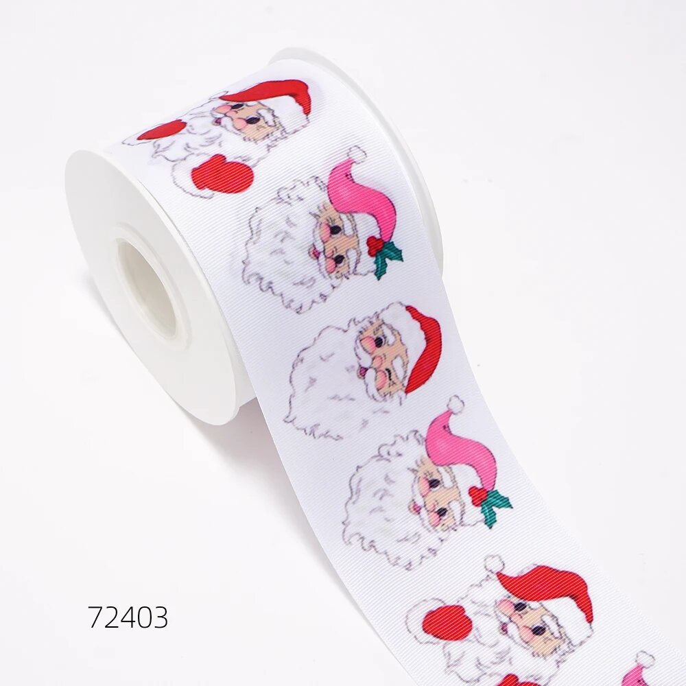 Рождественские атласные ленты Top Ribbon 5 ярдов Белый, 72403, 25 mm grosgrain