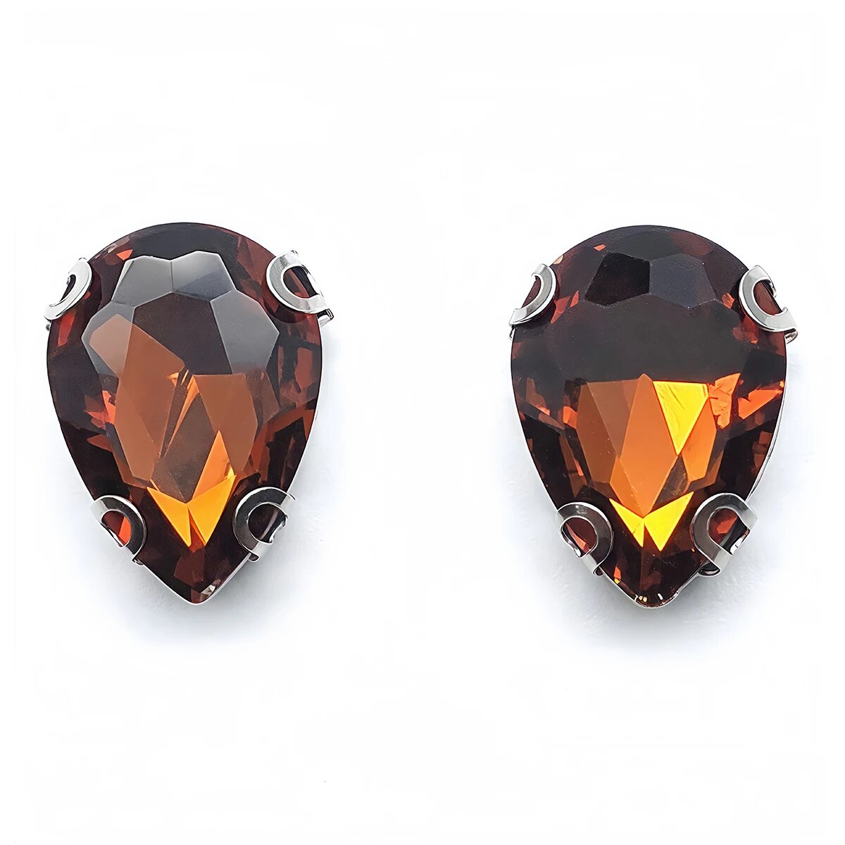 Стразы V-REX капельки стеклянные 10x14mm - 20PCS, Tea Color