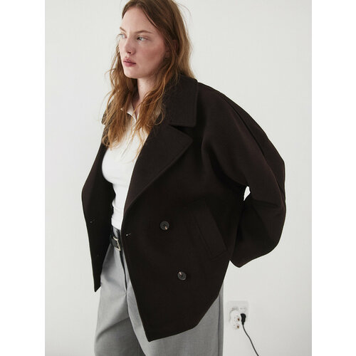 фото Пальто befree back to office, размер 2xl, шоколадный