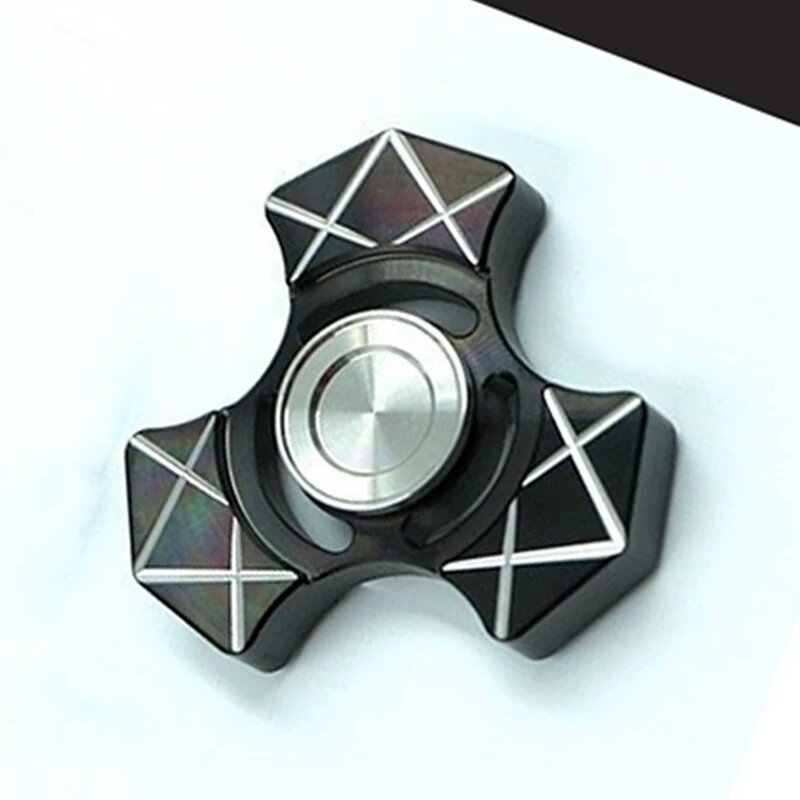 Z3 Battle Axe Ночной световой EDC металлический бесшумный фиджит-спиннер - Черный с сумкой для хранения