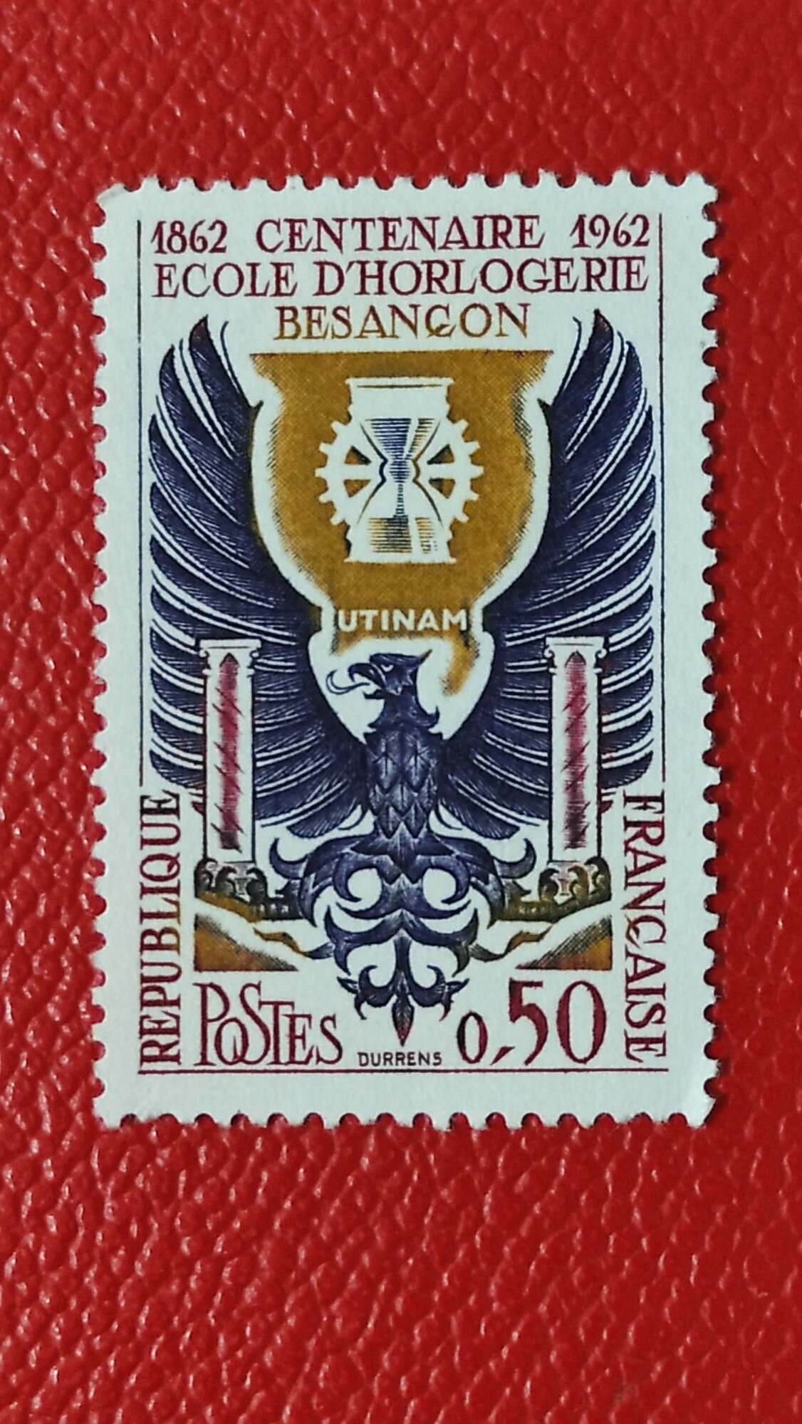 Марки Франция 1962. Чистая Серия: "100-летие Школы часового искусства в Безансоне". Редкость - См фото