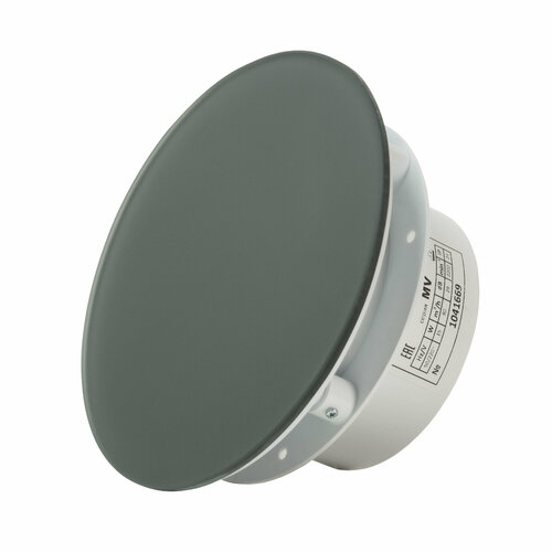 фото Вытяжной тонкий вентилятор slimvent мv 100, стекло круг серый матовый