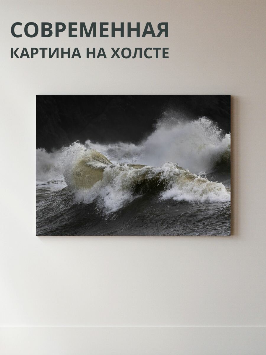 Картина на холсте Волна 70x50 см