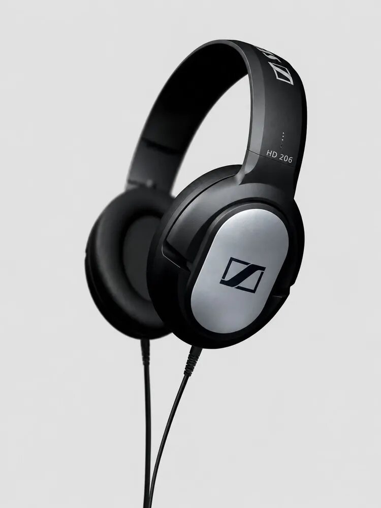 Sennheiser Наушники проводные Hi-Fi Sennheiser HD 201, 3.5 мм, 6.3 мм, черный, серый — фото 1