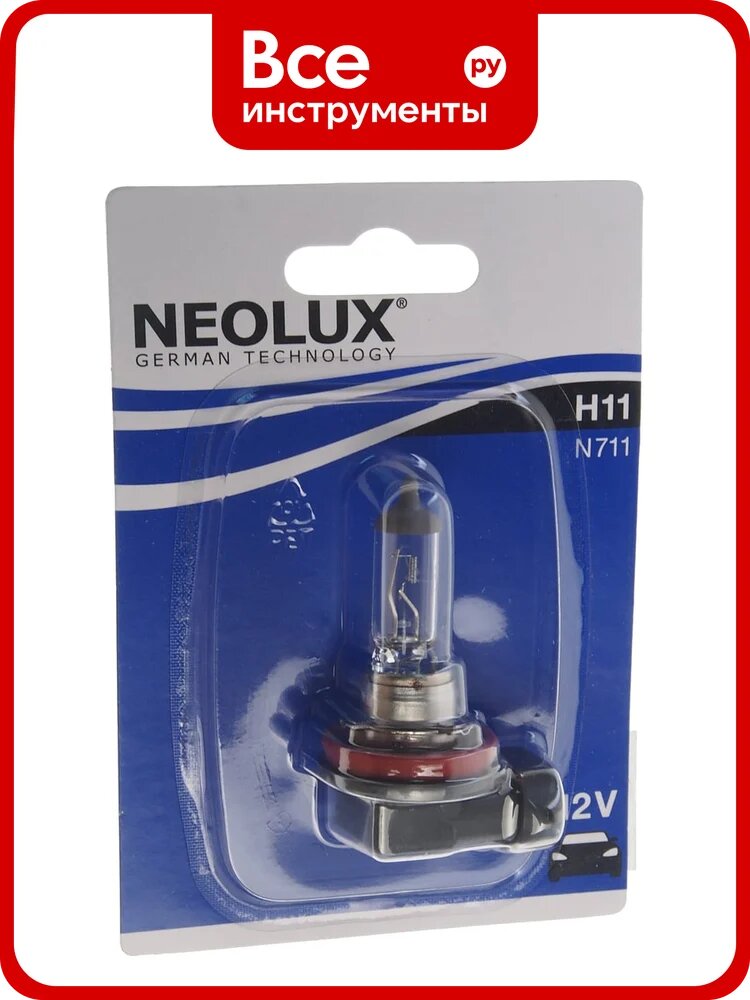Автолампа NEOLUX H11 55 PGJ19-2 блистер 12V 1 10 100 N711-01B