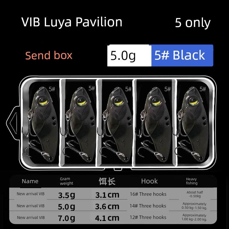 VIB-минноу для пресноводной рыбалки, 5,0 г, крючок 5#, упаковка 5 шт