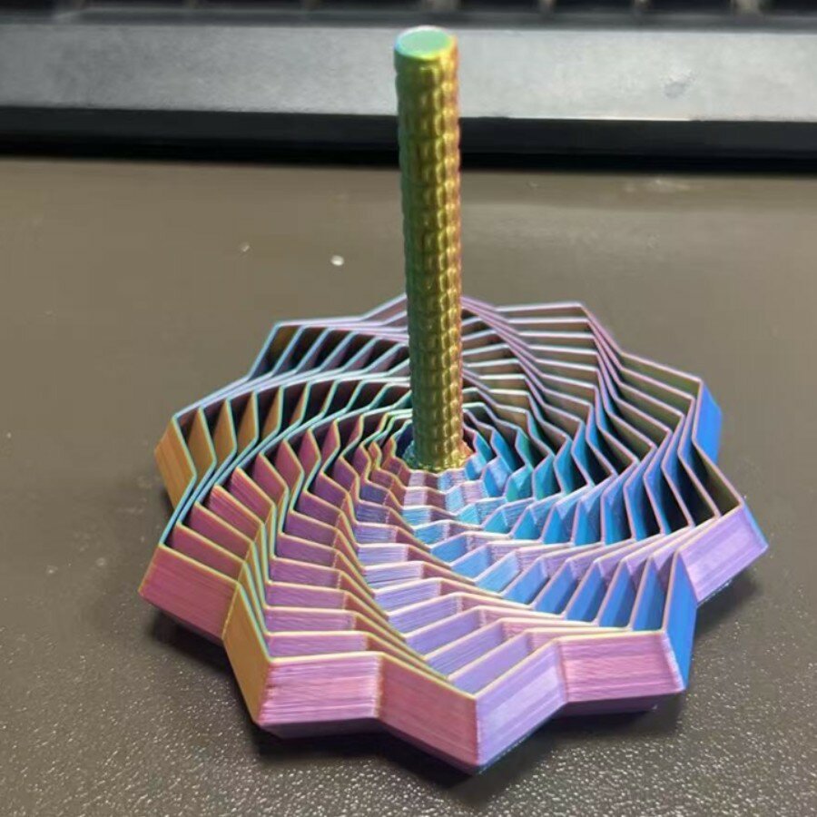 3D-печатная восьмиугольная морковная башня с ручкой, антистрессовая игрушка для пальцев для детей.