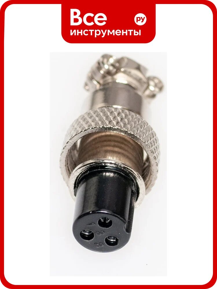 Разъем MIC12 3P гнездо Pro Legend металл на кабель, PL2215