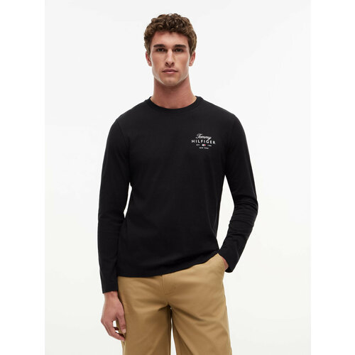 фото Лонгслив tommy hilfiger, 1 шт., размер l, , черный