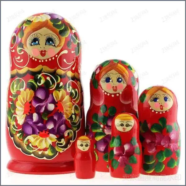 Ажна Матрешка деревянная 5 мест 17 см большая сувенир