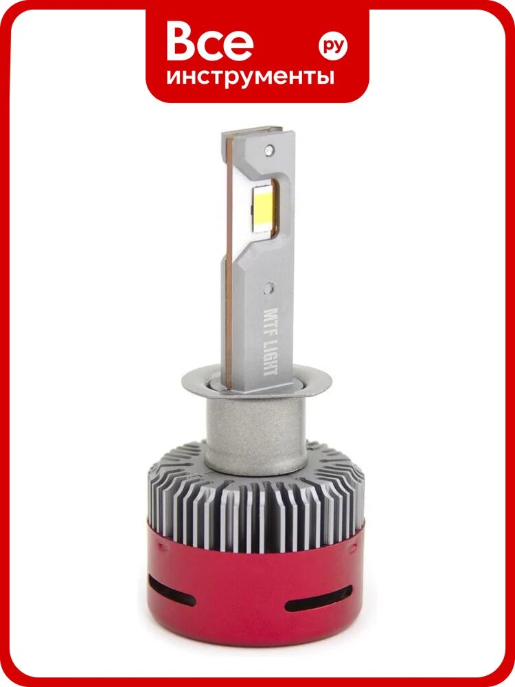Светодиодные лампы , серия CYBER LIGHT, H1, 24V, 45W, 3750lm, 6000K, кулер, комплект. MTF Light DP01K6-24