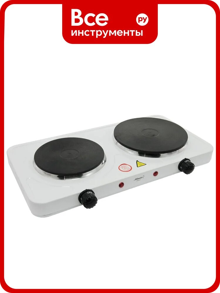 Двухконфорочная электроплитка Atlanta ATH-1740 white