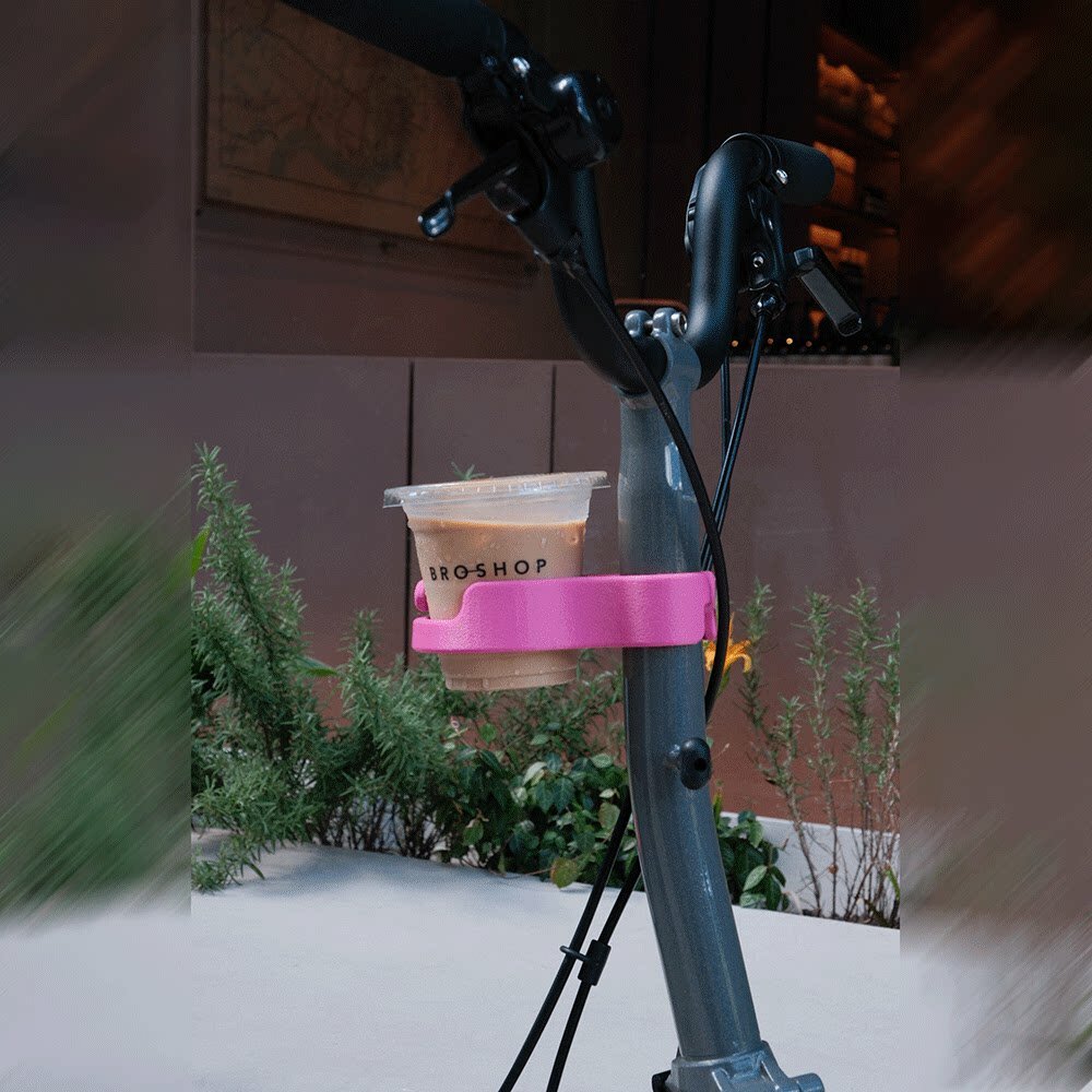 Brompton-совместимый держатель для бутылки на велосипед, цвет: розовый красный, романтичный аксессуар для хранения