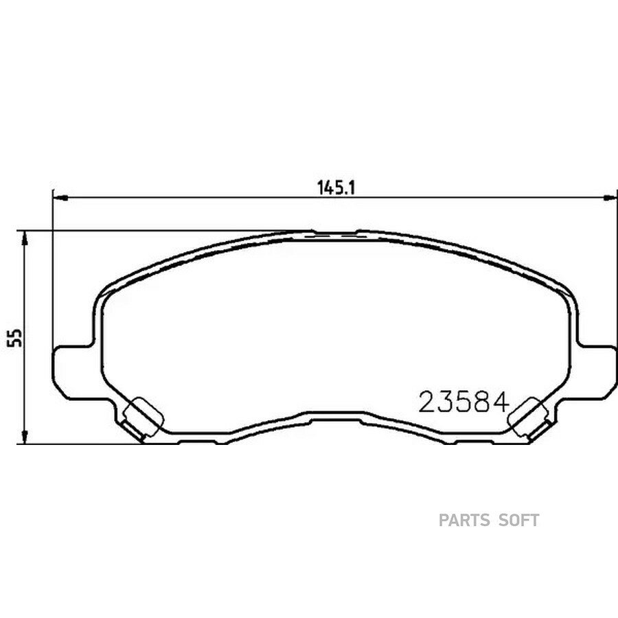 TEXTAR 2358407 2358407 колодки дисковые! передние\ Mitsubishi Eclipse III/Galant/Lancer 95>, Citroen C4 Aircross 12>