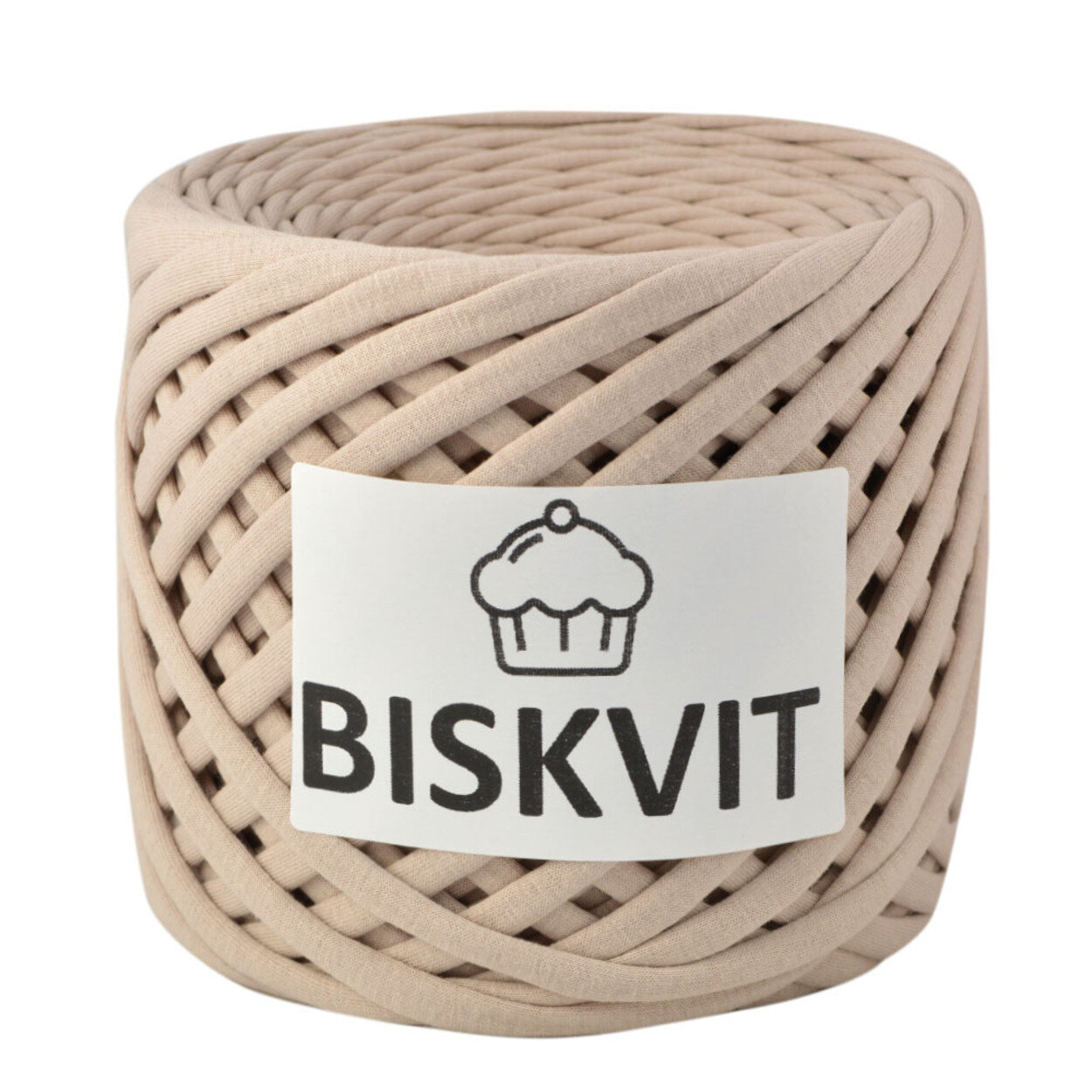 Пряжа Бисквит, Biskvit трикотажная, 330г, 100м, 100%хлопок, Айвори (707) 1 шт.