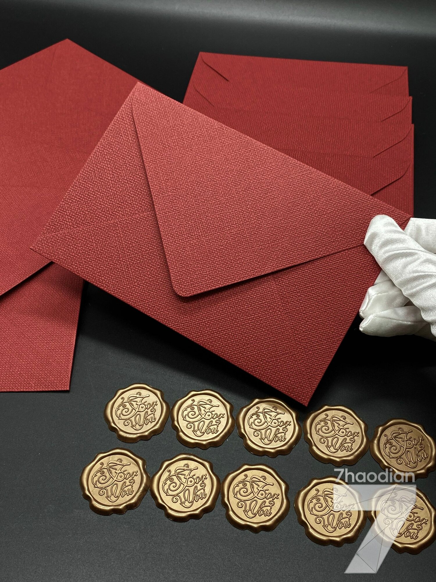 Конверты из крафтовой бумаги для пригласительных и подарочных сертификатов 10 шт с сургучной печатью, 11*16,5 см, крафтовый бумажный конверт для денег