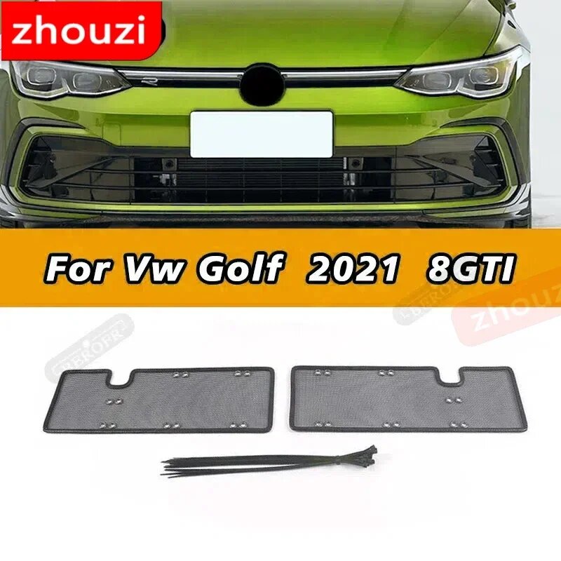Для VW Golf 8 (Mk8) 2021-2022: Сетка-вставка для передней решетки радиатора, защита от 2021 8GTI
