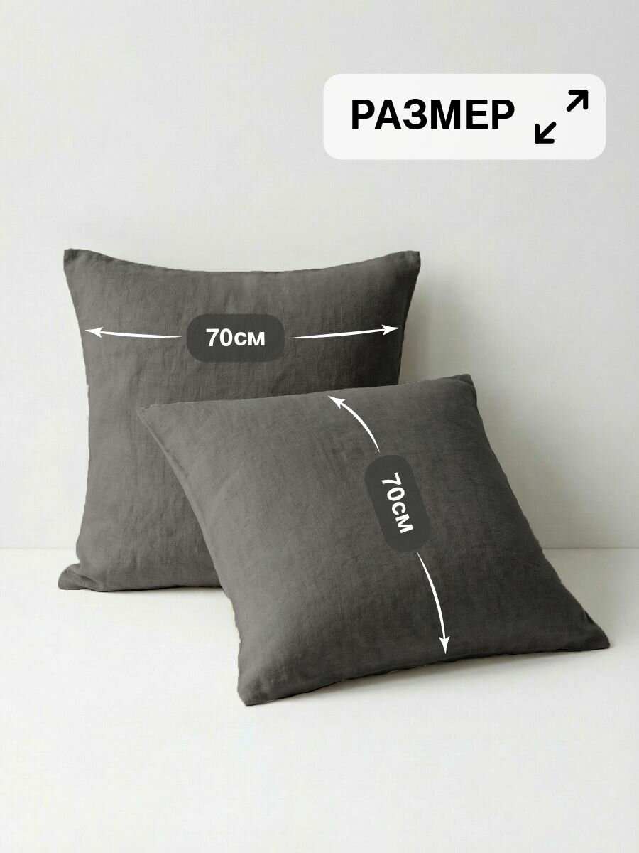 Наволочки 70х70 см. 2 шт. Лен-30%, хлопок-70%.