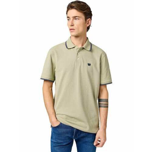 фото Поло wrangler men polo shirt, размер xxl, зеленый