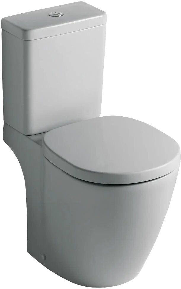 Унитаз-компакт напольный Ideal Standard Connect E716401 с микролифтом, фарфоровый, белый, глянцевый, овальный, с нижним подводом, сиденье для унитаза в комплекте