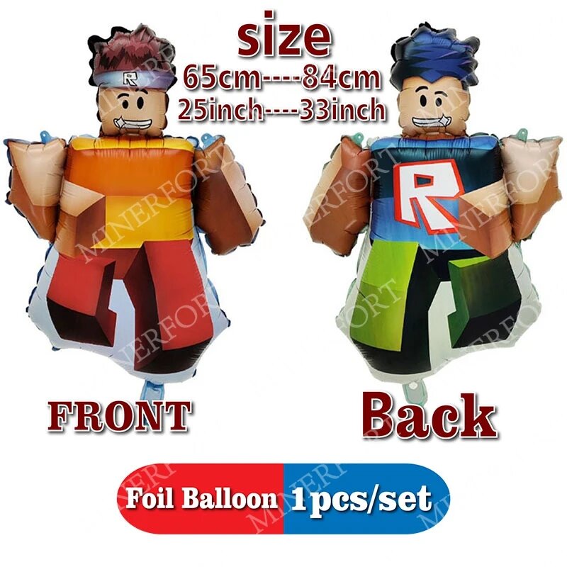 Фольгированные шары Roblox с роботами аниме для дня рождения Balloon 1pcs F