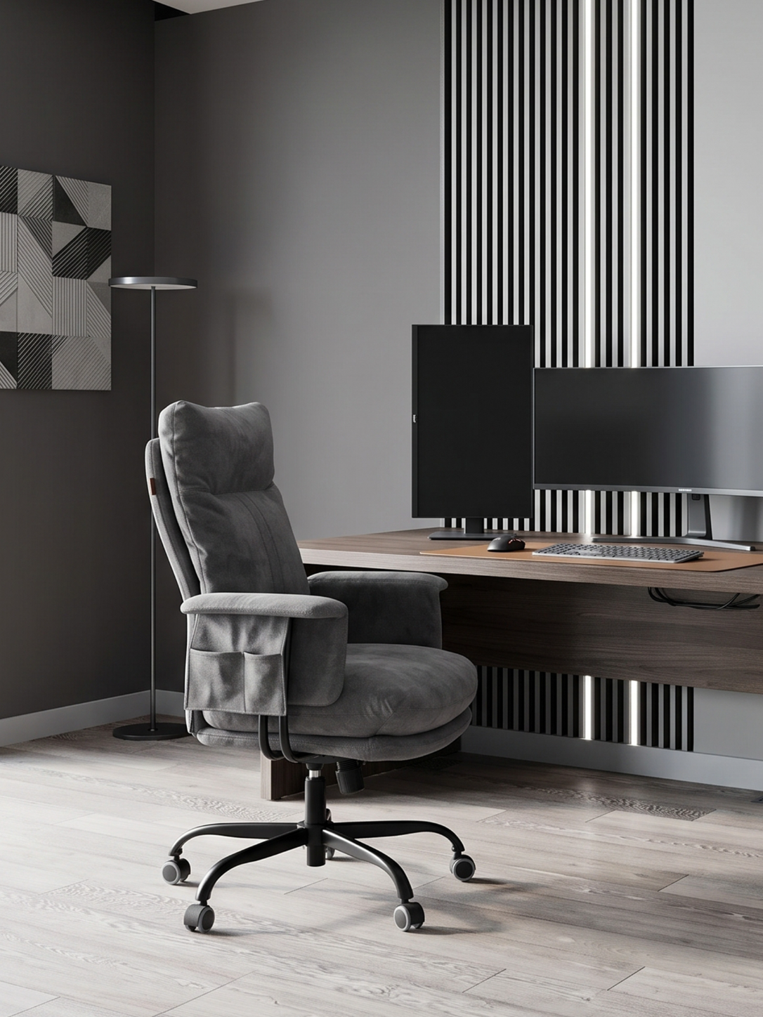 Кресло компьютерное TetChair Франклин Металбл из износостойкой ткани, с регулировкой высоты, серый