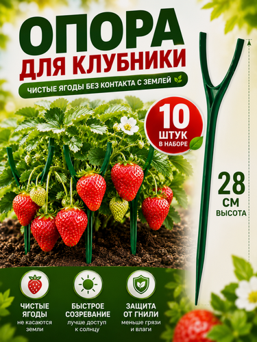 Изображение товара Опора для клубники подставка для растений и цветов, пластик, 10 штук