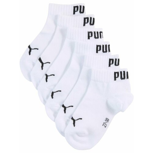 фото Носки puma kids plain quarter sock 3p, размер 3942, белый