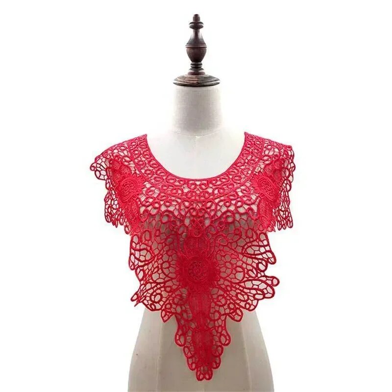 Воротник с вышивкой Renesmee 56x48 см Красный, red