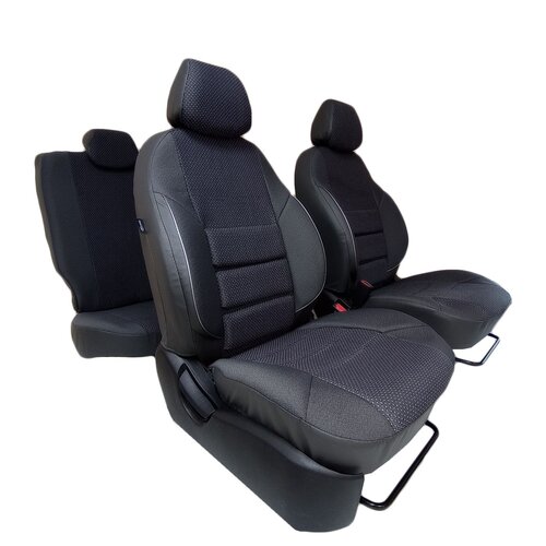 фото Чехлы на сиденья хендай элантра / hyundai elantra 3 пок. (2000-2006), черный, экокожа-жаккард петров