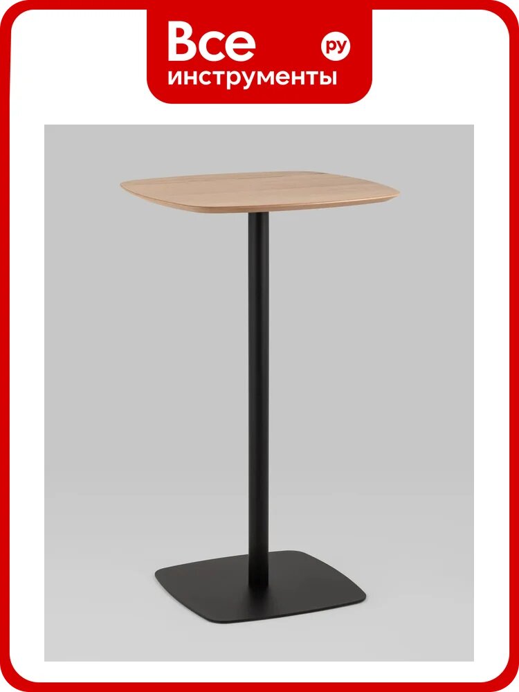 Стол барный Стул Груп Form 60 60 светлое дерево / черный T-005H natural / black