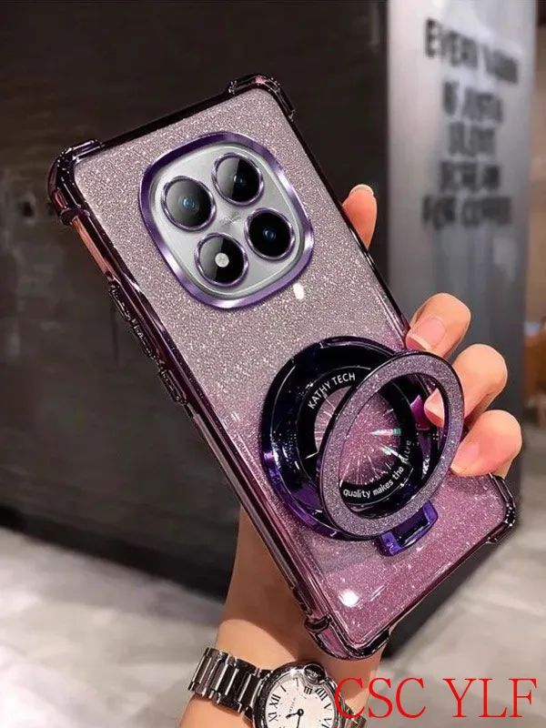 Чехол противоударный на Xiaomi Poco M8 Pro 5G/Поко м8 про / блестки чехол на POCOM8Pro Поко м8про